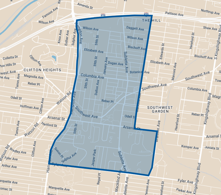June 19, 2025 boil water area affecting The Hill, Southwest Garden, and North Hampton neighborhoods