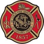 The Official Seal of the St. Louis Fire Department with motto Justifiably Proud and the year of its founding 1857