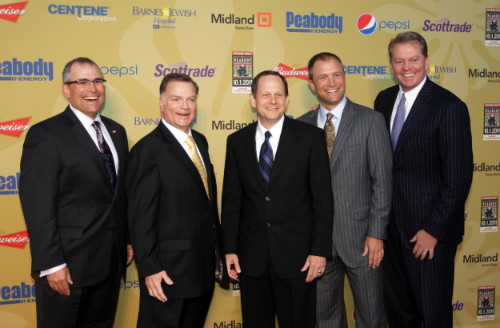 Officials on the red carpet at Opening Night of Peabody Opera House, Oct. 2, 2011.