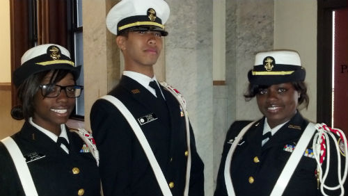 Cleveland Junior Naval Academy JROTC Color Guard