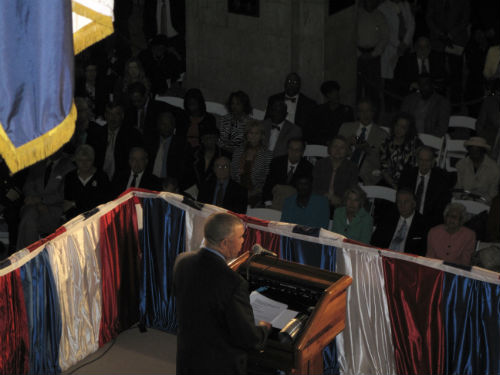 Honorable William Lacy Clay, Jr. gives remarks at the ceremony.
