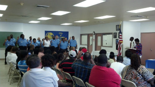 City Register Parrie May swears in the class of new Correctional Officers on June 28 2013 500