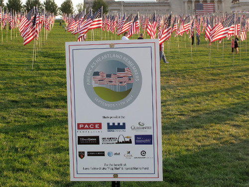 America's Heartland Remembers signage