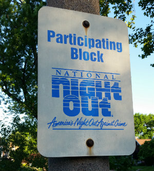 Neighborhood National Night Out Sign