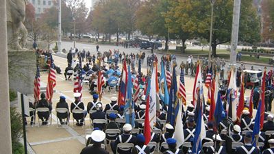 Scene from 2013 Veteran's Day Observance in St. Louis