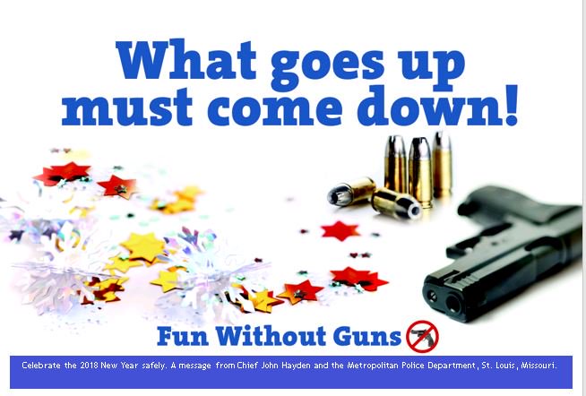 Flyer promoting Dec. 31 celebration without firing guns.