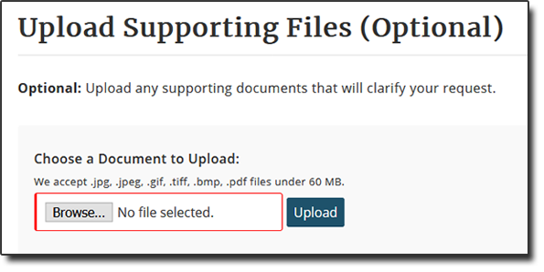 Upload Supporting Files