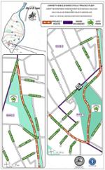 Location of the Christy Blvd Cycle Track