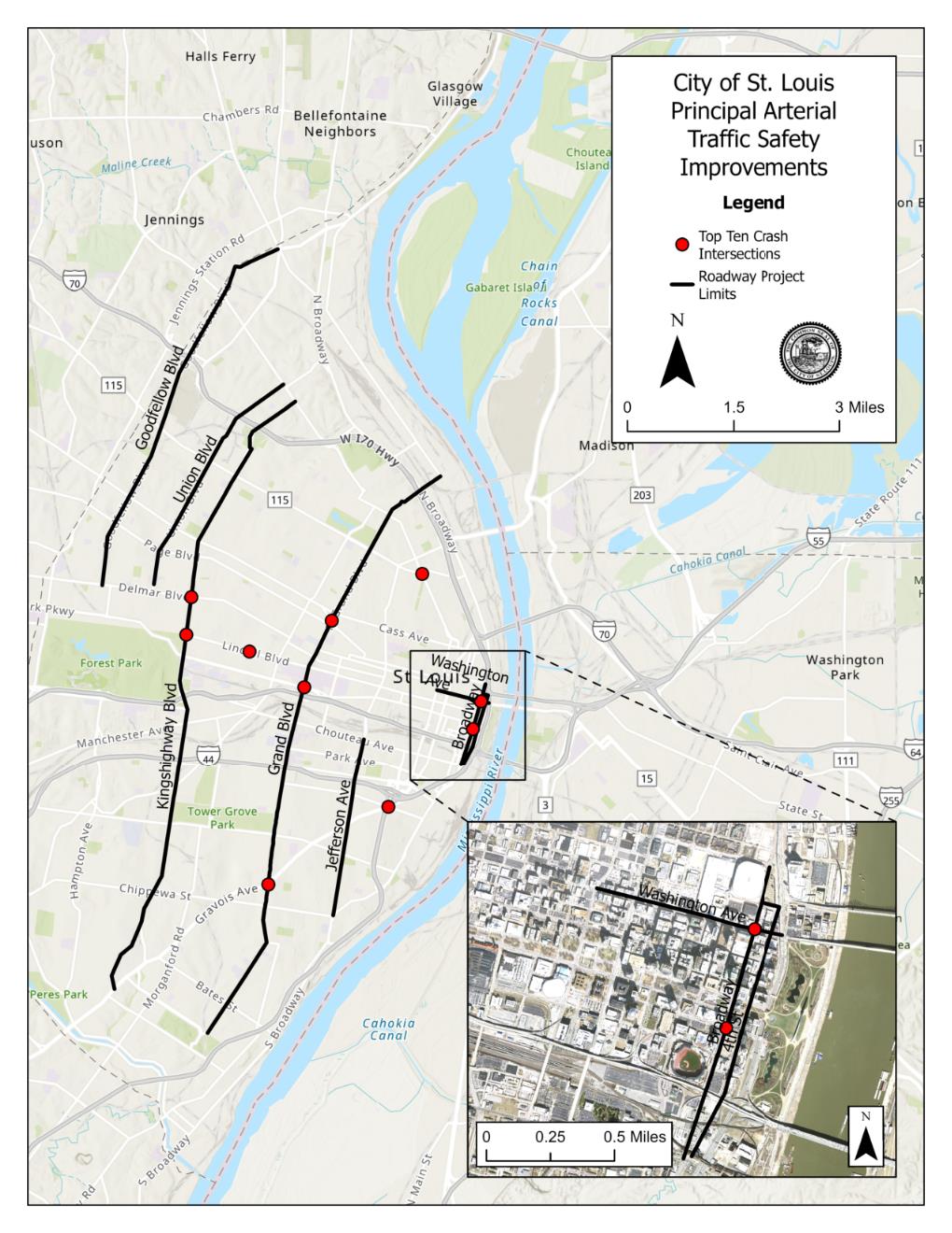 Principal Arterial Traffic Safety MAP