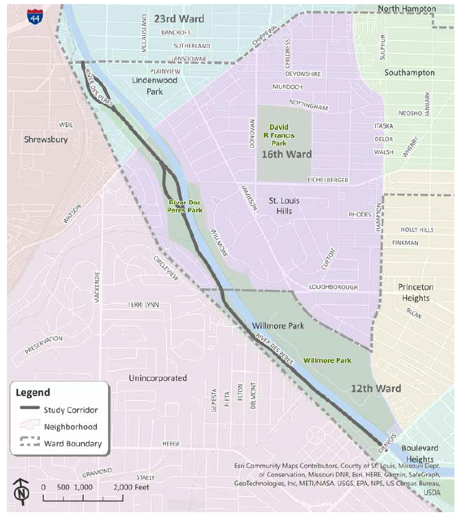 River Des Peres Corridor Study-Map