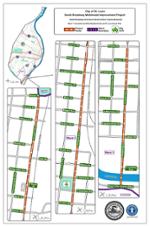 Location of the South Broadway Multimode Improvement Project in St. Louis, Missouri