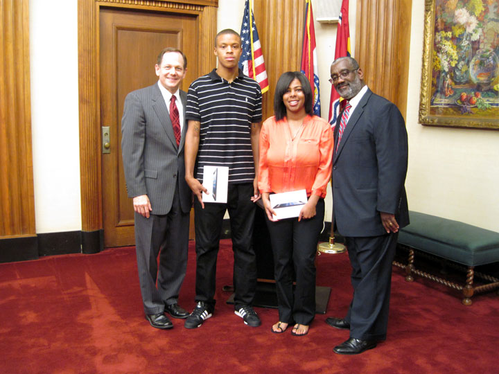 Mayor Slay, Lonnie Orr, Alysha Bates, Michael Holmes