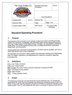 Loop Trolley Standard Operating Procedure Image