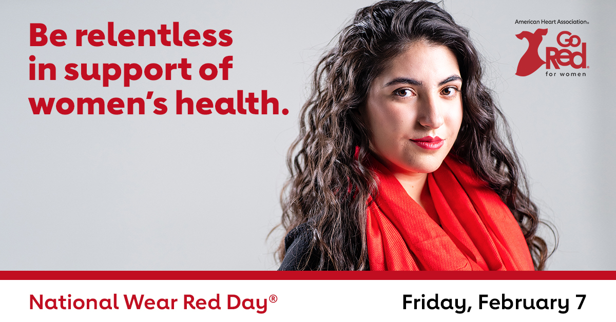 Wear Red on Friday, Feb. 7, 2020