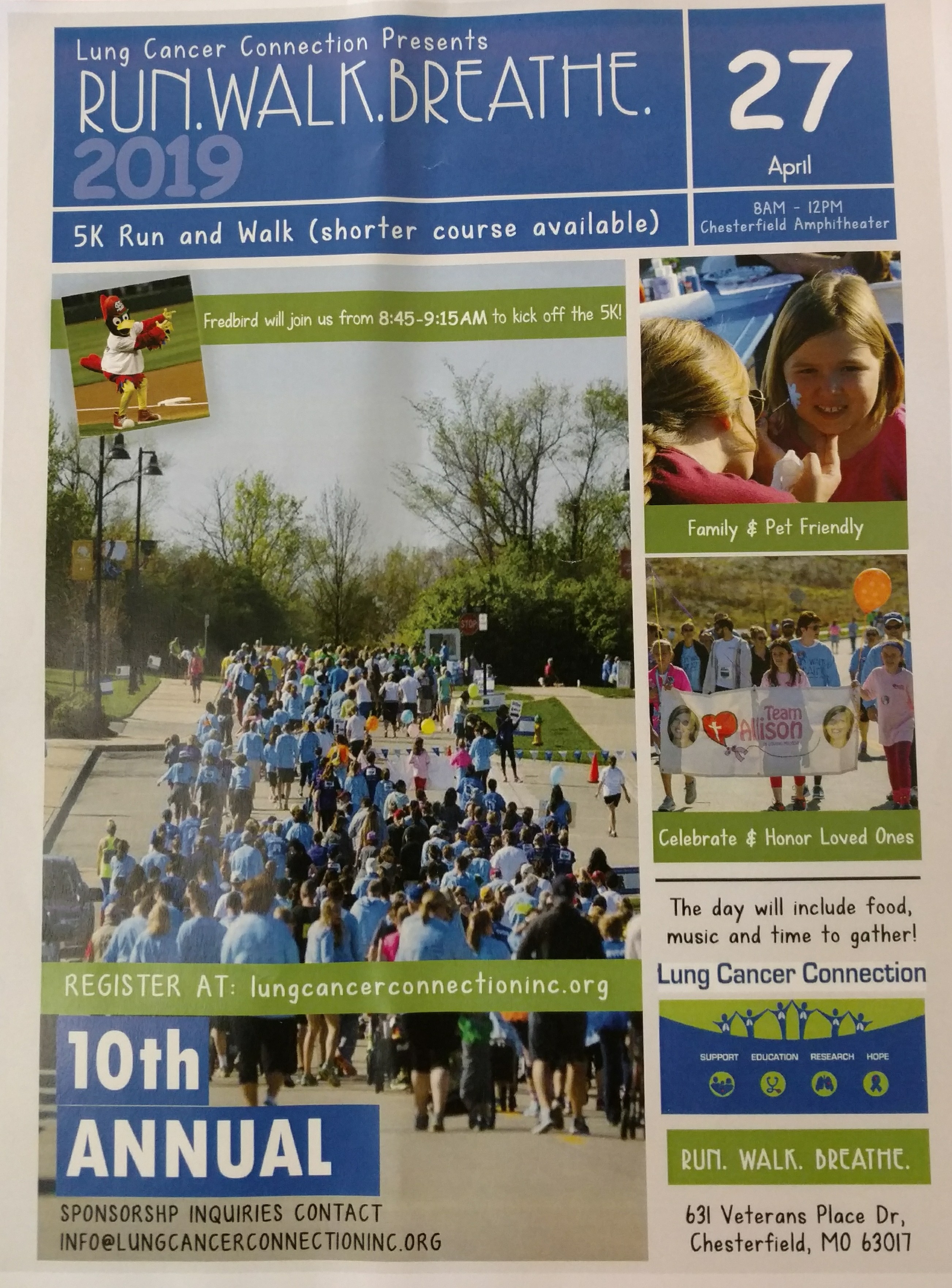 Flier containing details about this this year's 5K run
