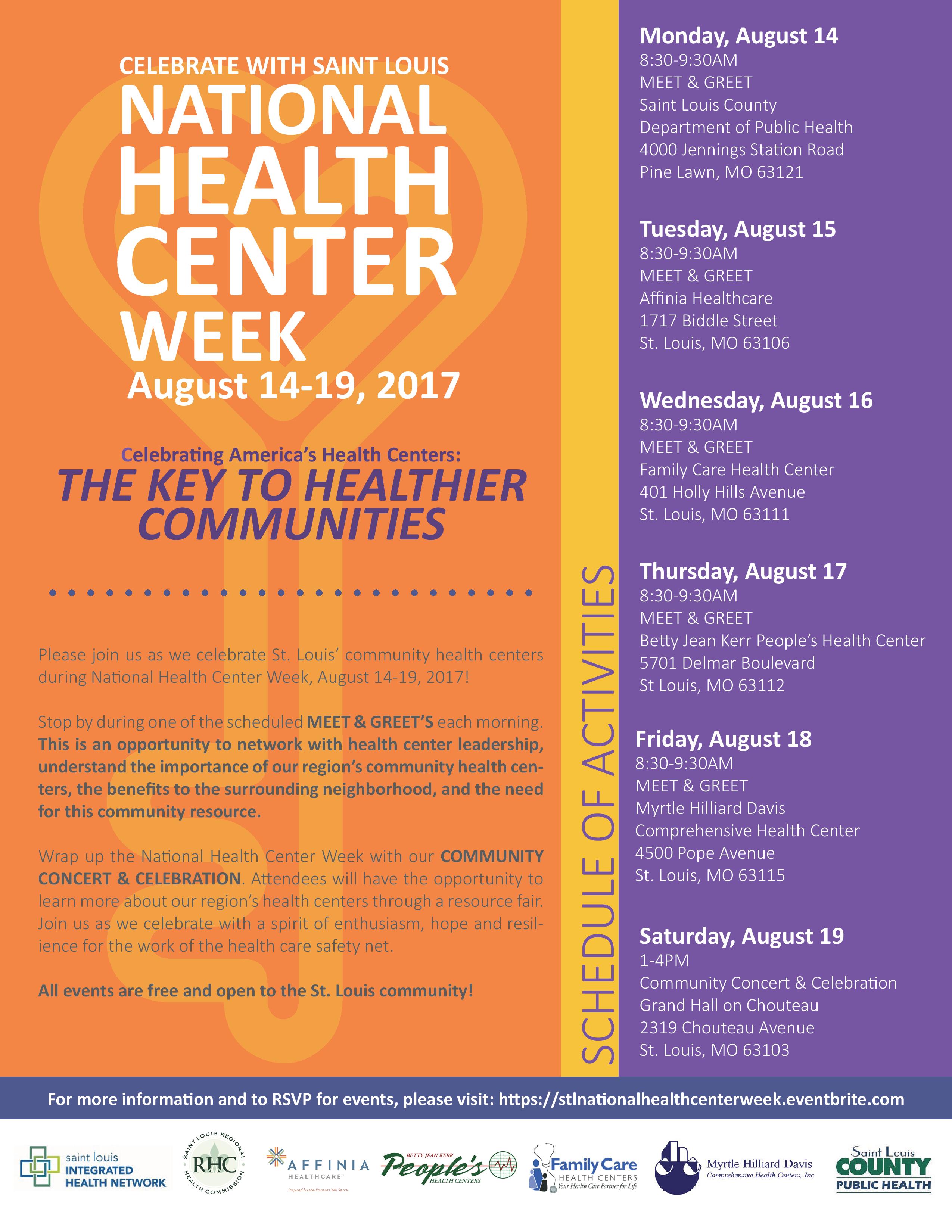 National Health Center Week August 2017