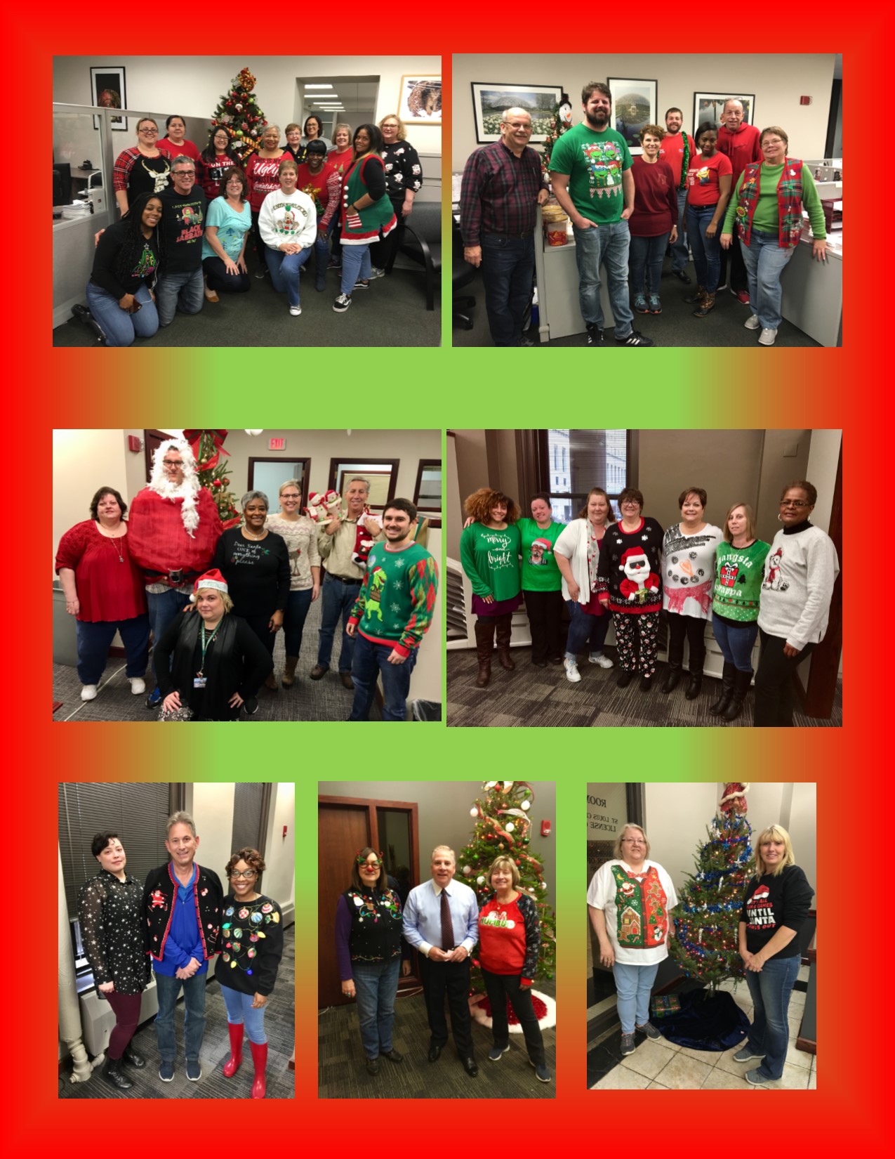 Collect of Revenue employees enjoy styling their holiday attire