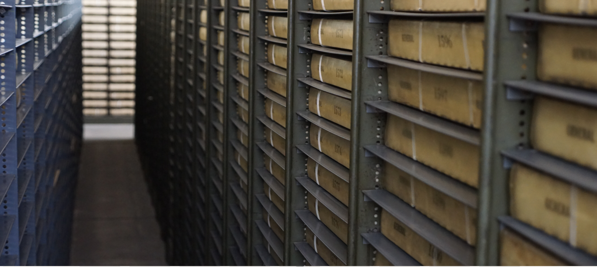 Deed Books Books on shelves from ROD Archives