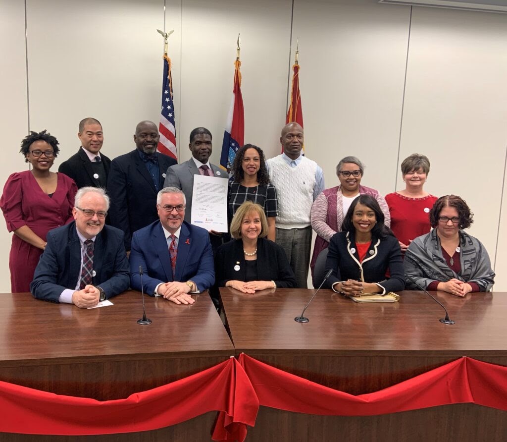 Photo of the members of the Fast Track Cities-STL Steering Committee