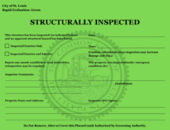 Building Division, Green - little to no structural damage