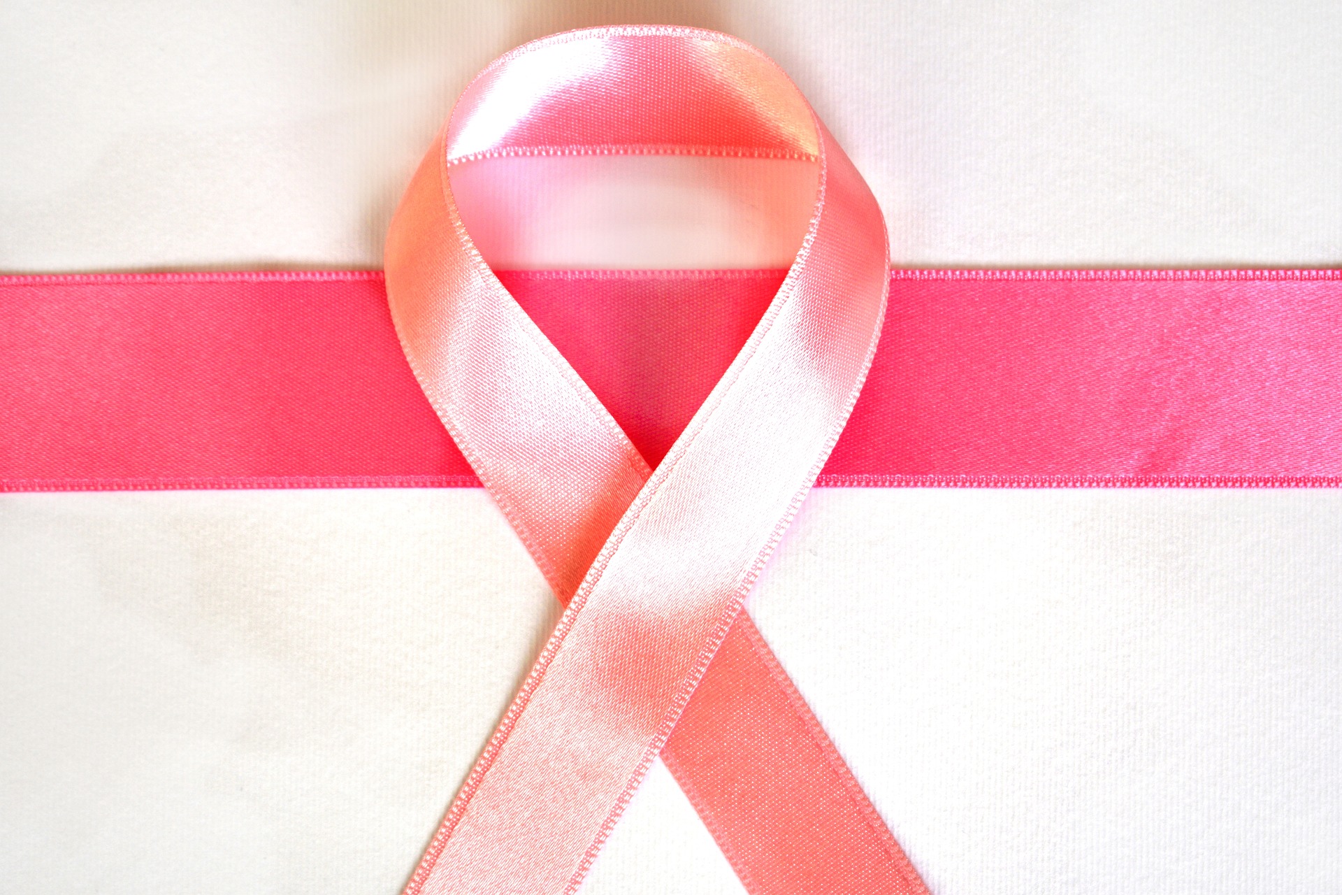 Pink ribbon breast cancer awareness