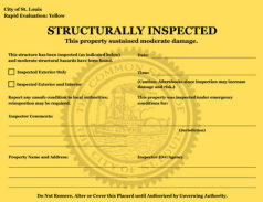 Yellow - Moderate Structural Damage