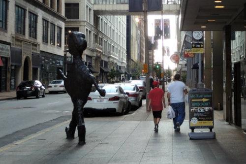 Pedestrians Downtown