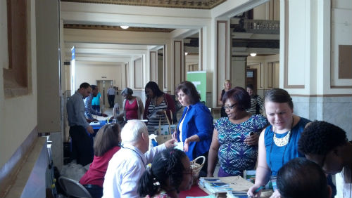 City employees meet vendors during the 2014 Staples Advantage Vendor Show on Sept. 9, 2014. 