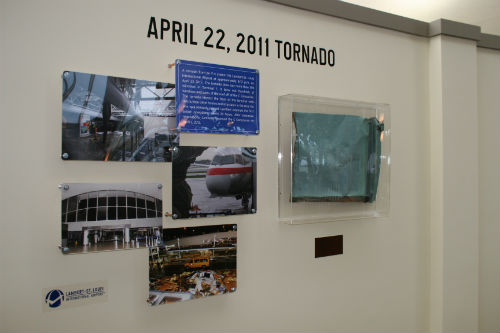 Before and after photos at the Lambert one-year anniversary event