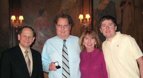 Mayor Slay with Ted Elfrink and members of the Elfrink family at the ceremony on April 19, 2013.