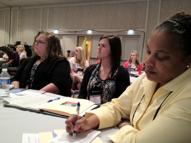 Melissa White, Emily Field and Lori Jones at the public policy workshop in Arlington, VA