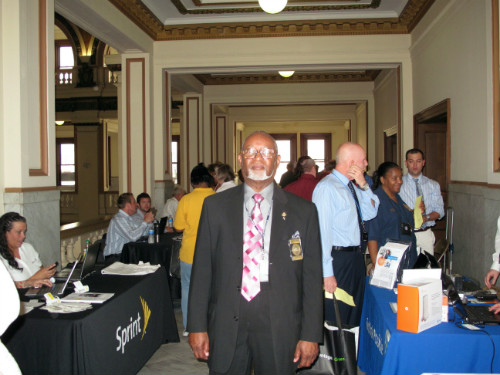 Supply Commissioner Freddie Dunlap at the Vendor Show at City Hall on May 25, 2011.