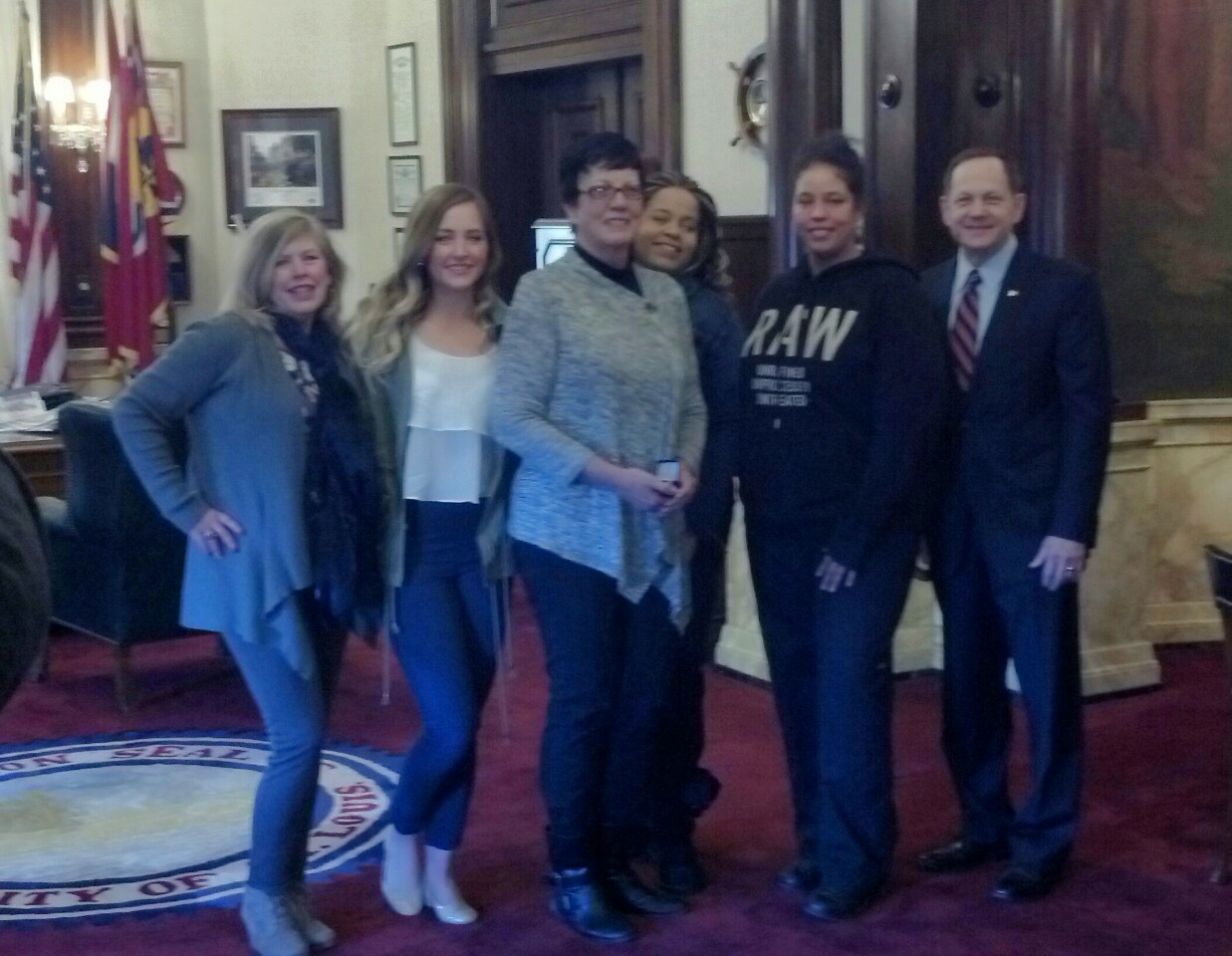 Vicki Wakeland and members of her family