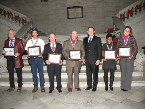 Mayor Francis G. Slay and recipients of Mayor's Service Awards