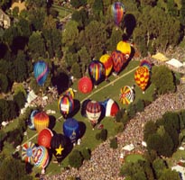 Balloon field from the Great Forest Park Balloon Race.