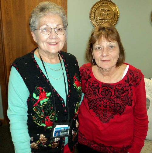 Deanna and Gerry enjoy Wear Your Christmas Sweater Day